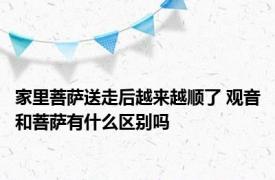 家里菩萨送走后越来越顺了 观音和菩萨有什么区别吗