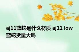 aj11蓝蛇是什么材质 aj11 low蓝蛇货量大吗