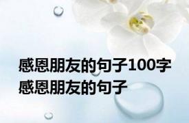 感恩朋友的句子100字 感恩朋友的句子