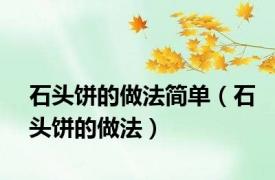 石头饼的做法简单（石头饼的做法）