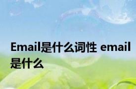 Email是什么词性 email是什么