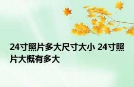 24寸照片多大尺寸大小 24寸照片大概有多大