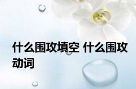 什么围攻填空 什么围攻动词