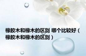 橡胶木和橡木的区别 哪个比较好（橡胶木和橡木的区别）