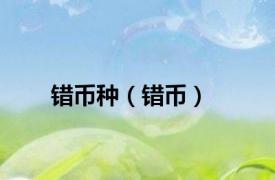 错币种（错币）