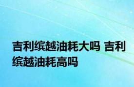 吉利缤越油耗大吗 吉利缤越油耗高吗