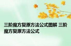 三阶魔方复原方法公式图解 三阶魔方复原方法公式