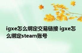igxe怎么绑定交易链接 igxe怎么绑定steam账号