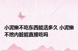 小泥鳅不吃东西能活多久 小泥鳅不挖内脏能直接吃吗
