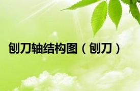 刨刀轴结构图（刨刀）
