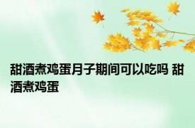 甜酒煮鸡蛋月子期间可以吃吗 甜酒煮鸡蛋 