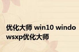 优化大师 win10 windowsxp优化大师 