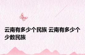 云南有多少个民族 云南有多少个少数民族