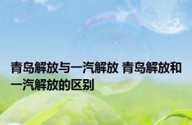 青岛解放与一汽解放 青岛解放和一汽解放的区别