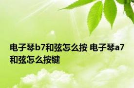 电子琴b7和弦怎么按 电子琴a7和弦怎么按键