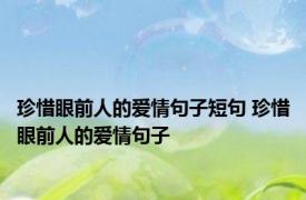 珍惜眼前人的爱情句子短句 珍惜眼前人的爱情句子