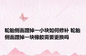 轮胎侧面蹭掉一小块如何修补 轮胎侧面蹭掉一块橡胶需要更换吗