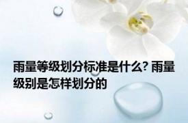 雨量等级划分标准是什么? 雨量级别是怎样划分的
