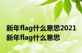 新年flag什么意思2021 新年flag什么意思