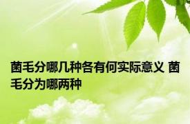 菌毛分哪几种各有何实际意义 菌毛分为哪两种
