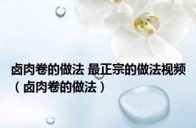 卤肉卷的做法 最正宗的做法视频（卤肉卷的做法）