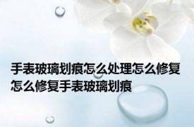 手表玻璃划痕怎么处理怎么修复 怎么修复手表玻璃划痕