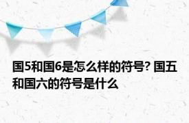 国5和国6是怎么样的符号? 国五和国六的符号是什么