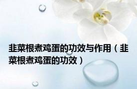 韭菜根煮鸡蛋的功效与作用（韭菜根煮鸡蛋的功效）