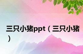 三只小猪ppt（三只小猪）
