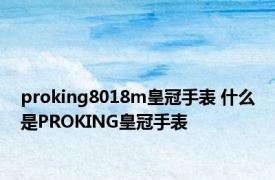proking8018m皇冠手表 什么是PROKING皇冠手表