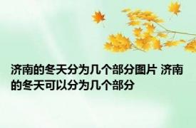 济南的冬天分为几个部分图片 济南的冬天可以分为几个部分