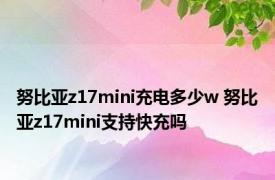 努比亚z17mini充电多少w 努比亚z17mini支持快充吗