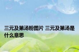 三元及第汤粉图片 三元及第汤是什么意思