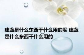 建盏是什么东西干什么用的呢 建盏是什么东西干什么用的