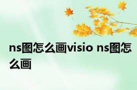 ns图怎么画visio ns图怎么画