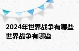 2024年世界战争有哪些 世界战争有哪些