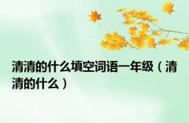 清清的什么填空词语一年级（清清的什么）
