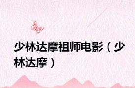少林达摩祖师电影（少林达摩）