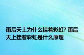 雨后天上为什么挂着彩虹? 雨后天上挂着彩虹是什么原理