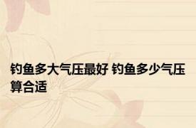 钓鱼多大气压最好 钓鱼多少气压算合适