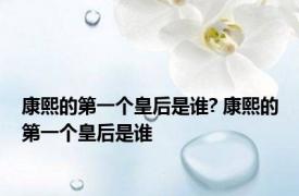 康熙的第一个皇后是谁? 康熙的第一个皇后是谁