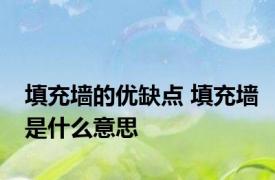填充墙的优缺点 填充墙是什么意思