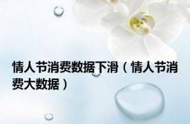 情人节消费数据下滑（情人节消费大数据）