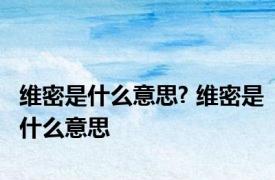 维密是什么意思? 维密是什么意思
