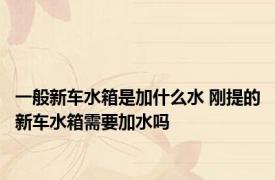 一般新车水箱是加什么水 刚提的新车水箱需要加水吗
