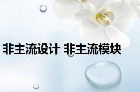 非主流设计 非主流模块 