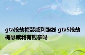 gta抢劫梅瑟威利路线 gta5抢劫梅瑟威利有钱拿吗
