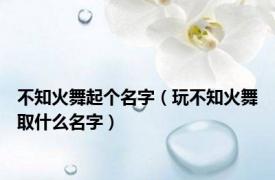 不知火舞起个名字（玩不知火舞取什么名字）