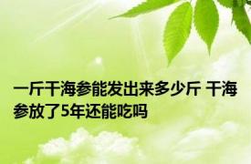 一斤干海参能发出来多少斤 干海参放了5年还能吃吗