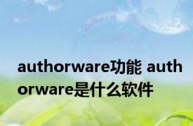 authorware功能 authorware是什么软件